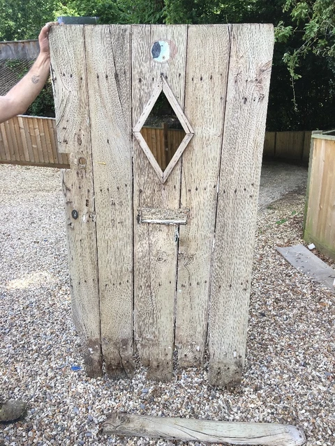 SOLID OAK FRONT DOOR PERIOD WOOD RECLAIMED RUSTIC ANTIQUE 1600s OLD WOOD IRON