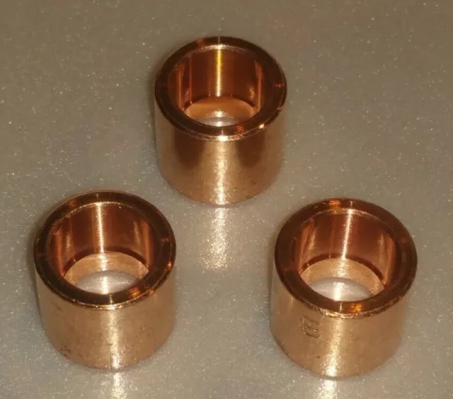 3/4" x 1/2" Copper Bushing Fitting Flush Sweat Solder 3 PACK