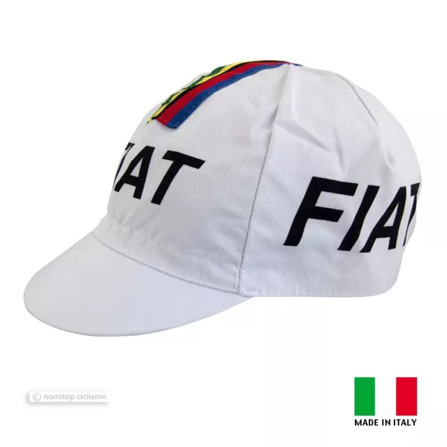 FIAT EDDY MERCKX WORLD CHAMPION Classic Cycling Cap - MADE IN iTALY! FIAT EDDY MERCKX WORLD CHAMPION Classic Cycling Cap - MADE IN iTALY!