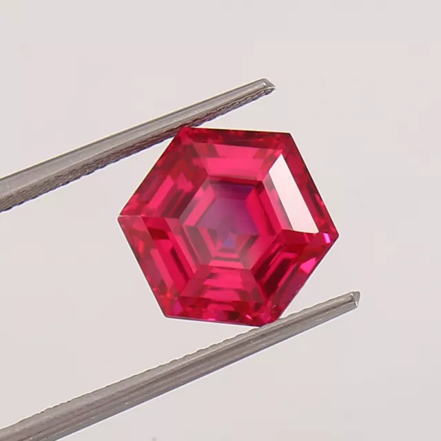 Natural Mozambique Blood Red Ruby Hexagon Cut Loose Gemstone 11x11 MM