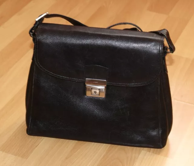 Picard Damentasche Echtes Leder Umhängetasche Schultertasche Schwarz