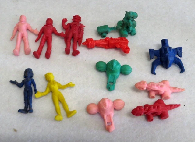 Lotto Gommine Morbide Forse Gadger Regalo Anni '80 + Piccola Pistola Plastica