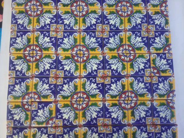 MEXICAN TALAVERA TILES x 50 ( 5cm x 5cm each )