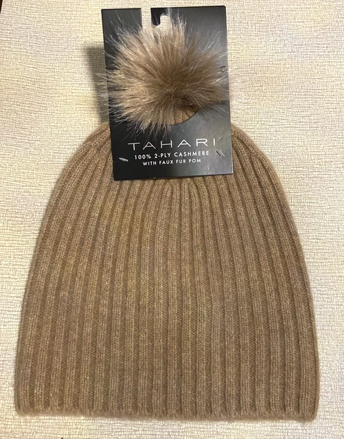 NWT Tahari 100% 2-Ply Cashmere Beanie With Pom Womens One Size Cream NWT Tahari | Accessories | Nwt Tahari 0 2ply Cashmere Beanie  main image 3