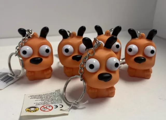 5 Cute Soft Dog Keyrings Pet Animal Gift Present - Party Bag Fillers