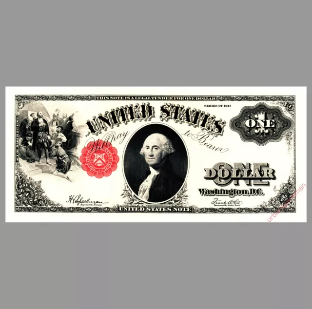 B195 NYINC 1995 BEP Souvenir Card $1 Legal Tender US Note 1917 face Mint