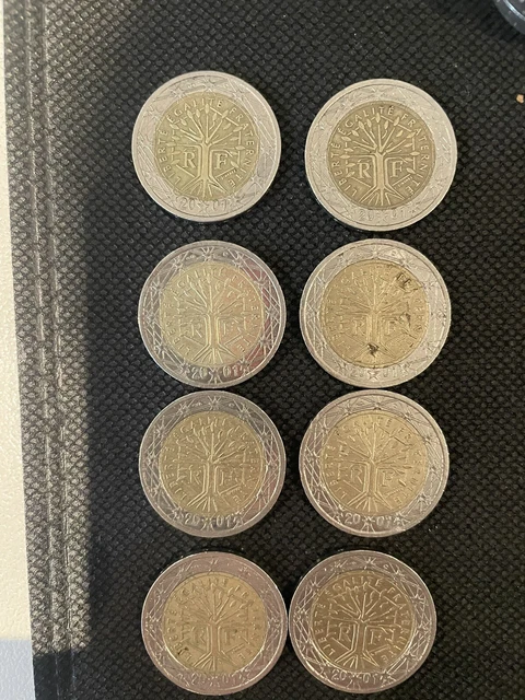Monde 2 Euros France 2001 – Erreur De Frappe – Rare Et Collection