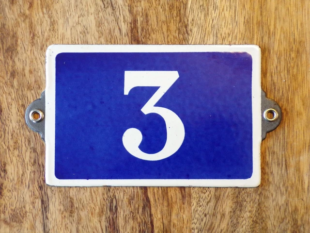 Plaque De Rue Émaillée Bleue - Numéro 4B - 10 X 15 Cm - Métal Neuf