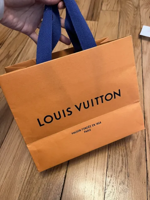 Authentic Louis Vuitton Orange Empty Paper Shopping Gift Tote  18.5”x20.75”x4.25”