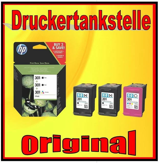 2x HP 301 nero = HP 301XL + HP 301 colore Deskjet 2054A 2510 3000 3050A 3052A