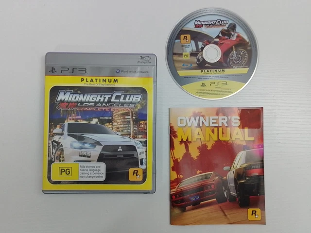 MIDNIGHT CLUB LOS ANGELES COMPLETE EDITION Sony PS3 Game COMPLETE & TESTED