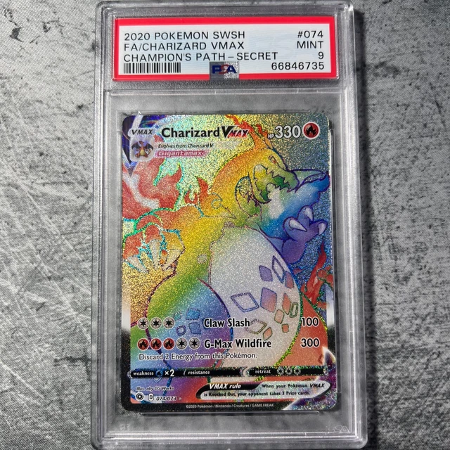 POKEMON CHARIZARD VMAX Rainbow / Glurak 074/073 PSA 10 Weg des Champs 074/073 £579.91 PicClick UK