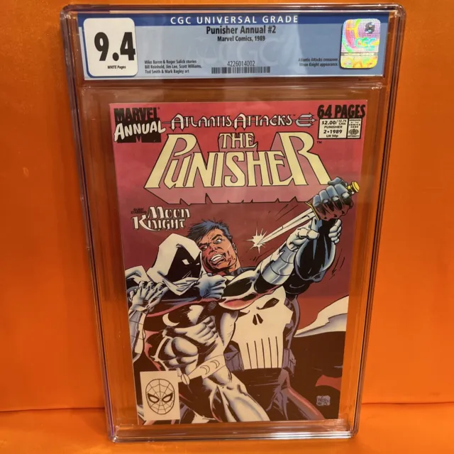 The Punisher Annual #2 CGC 9.4 - 1st battle between MoonKnight & Punisher