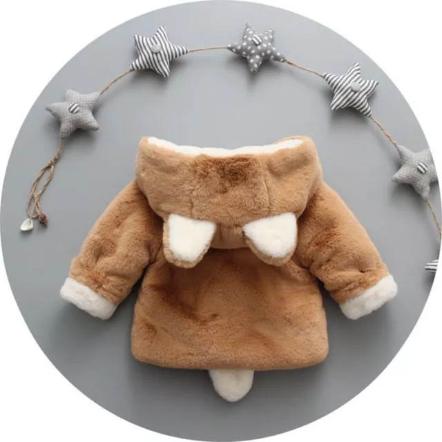 Soffice cappotto volpe animale carino ragazzo ragazza 2-3 anni 2