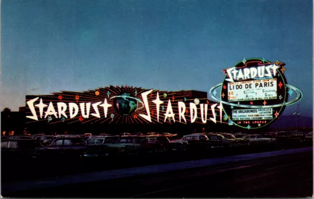 Postcard Neon Lights and Marquee Sign at Stardust Hotel in Las Vegas, Nevada Postcard Neon Lights and Marquee Sign at Stardust Hotel in Las Vegas, Nevada