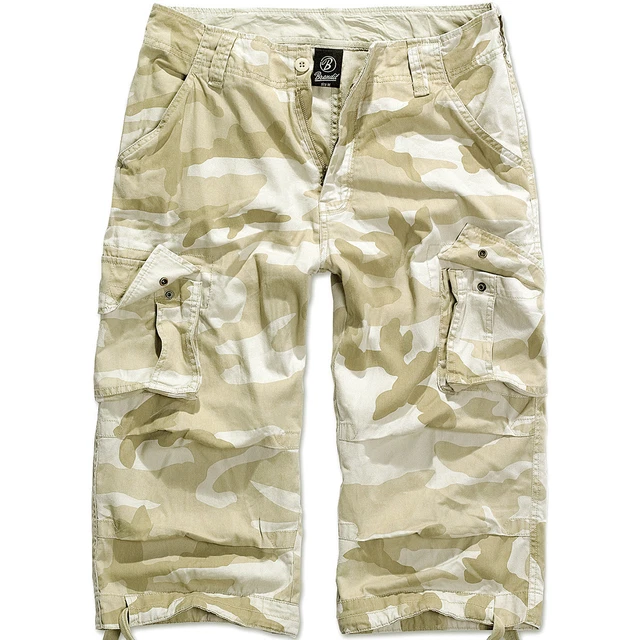 Brandit Men's Industry Vintage 3/4 Cargo Shorts - Anthracite, 100% Cotton, Multiple Pockets - View #8