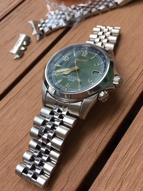 VÉRITABLE BRACELET SEIKO Alpinist 22 mm huître SS SARB059, 6R15-01K0 très  rare EUR 284,95 - PicClick FR