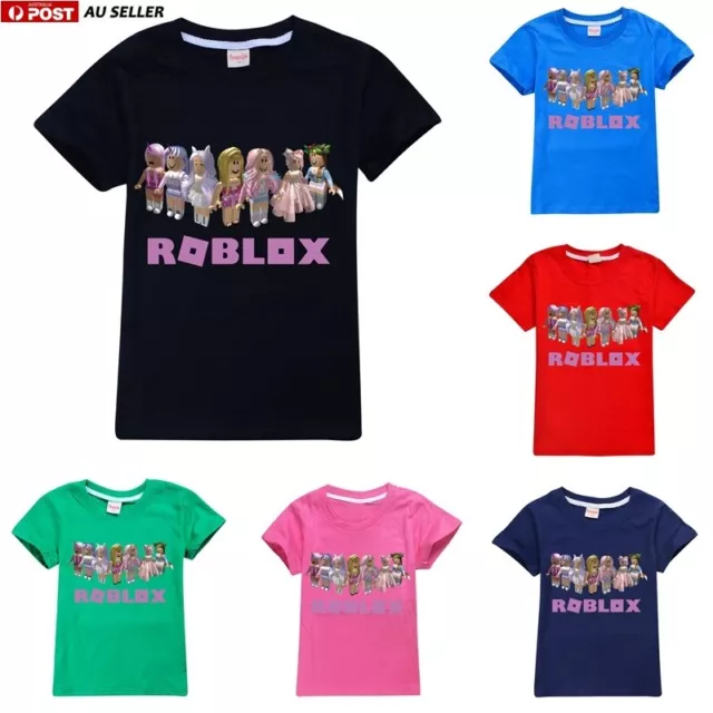 Kids Roblox Printing 3D Casual Summer T-Shirt Boys Girls Short