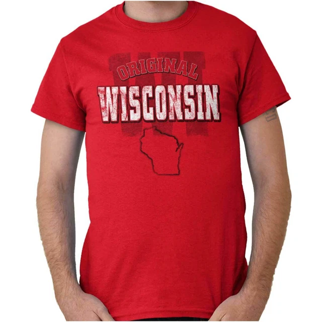 Wisconsin Original Hometown Vacation Gift WI Womens or Mens Crewneck T Shirt Tee
