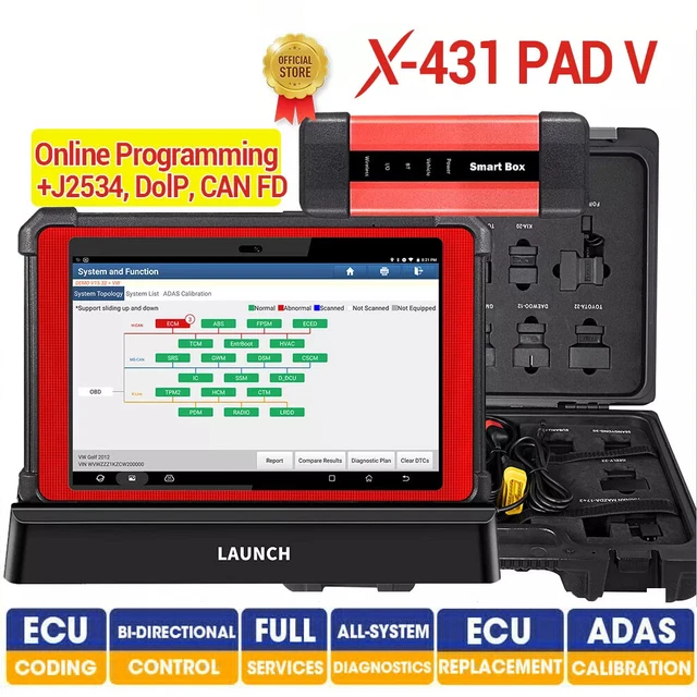 LAUNCH X431 PAD V VII Online Programming Full System Scanner Diagnostic