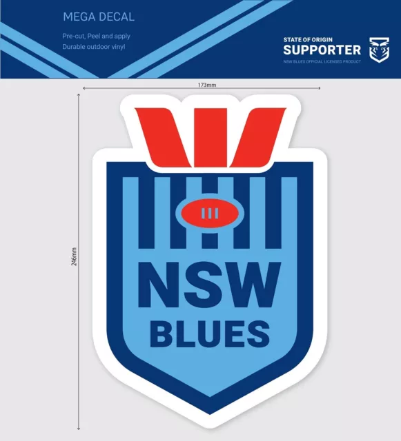 62851 New South Wales Blues State Of Origin Car Spot Sticker Mega Decal Soo Nsw