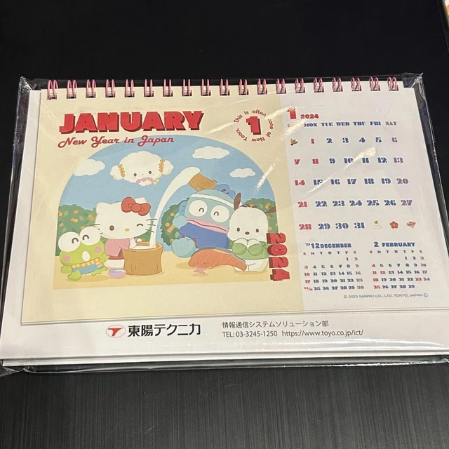 NOVELTY 2024 SANRIO Desk Calendar/Hello Kitty Cinnamoroll Kuromi £7.86