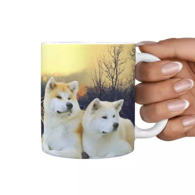 Akita Inu Dog Print 360 Mug 3