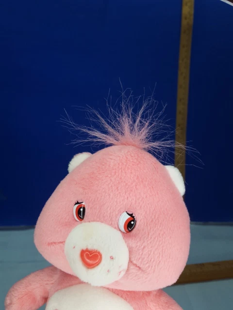 Doudou Peluche ours Bisounours Care Bears GROSFARCEUR ROSE ARC EN CIEL 🌈 34cm