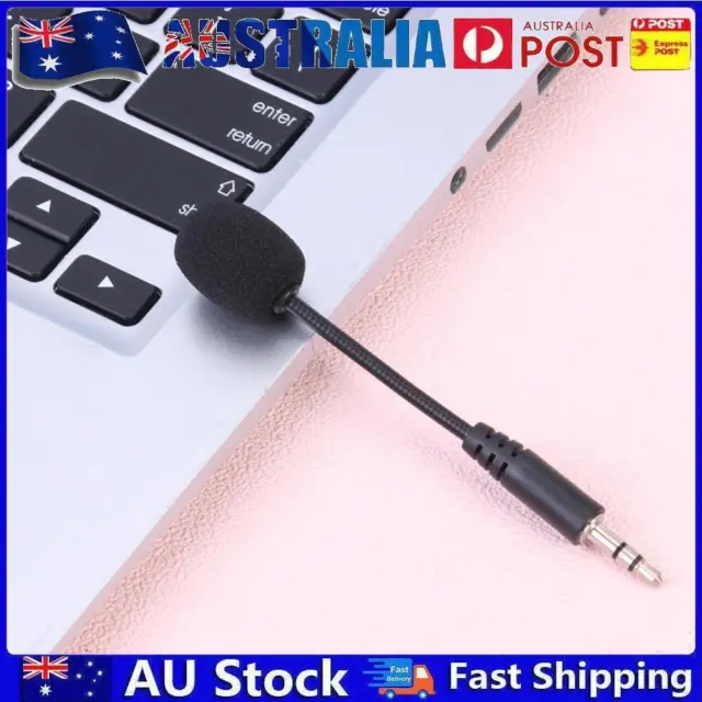 AU Mobile Phone Mini 3.5mm Interface Flexible Microphone Stereo Mic for PC Lapto