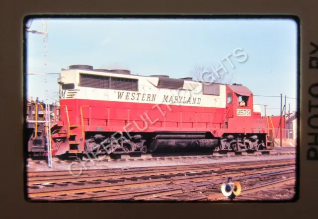 Original '72 Kodachrome Slide WM Western Maryland 3579 GP35 Hagerstown     38S53