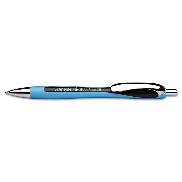 Schneider Slider Rave Retractable Ballpoint Pen Extra Broad Point Black Ink Each
