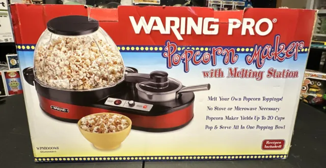 Open Box Waring Pro Popcorn Maker With Melting Station Up To 20 Cups