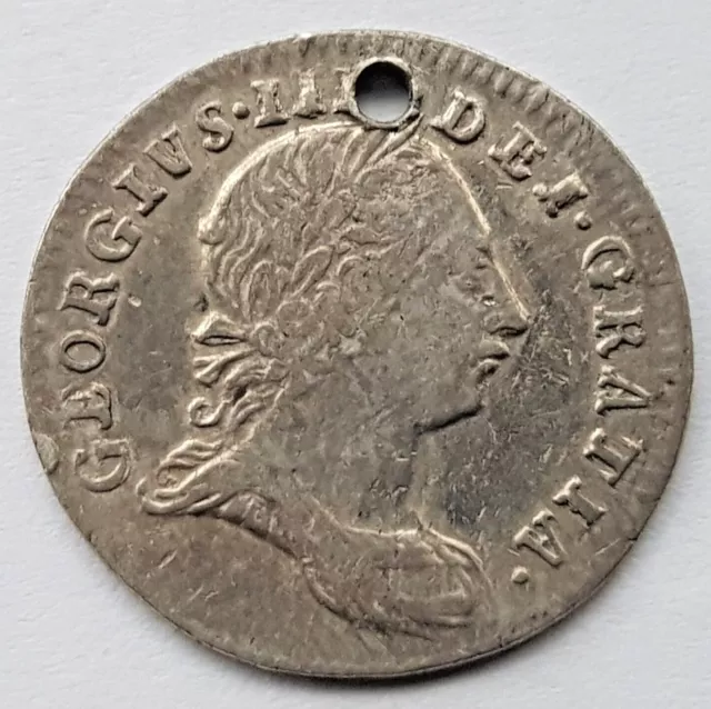 1762 George II Threepence Silver Coin