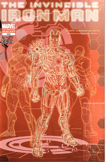 Invincible Iron Man #500 Nm Variant Anniversary 2nd Print Marvel comic