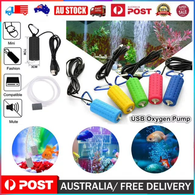 Portable Fish Tank Oxygen Air Pump Silent USB Aquarium Pump Energy Saving Supply