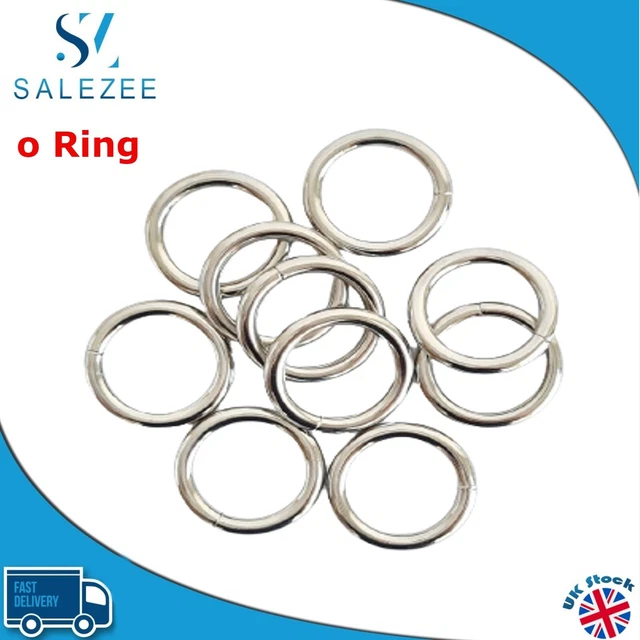 ANILLOS TÓRICOS de acero inoxidable ~ Anillos de correas de cuero artesanal soldadas hebillas
