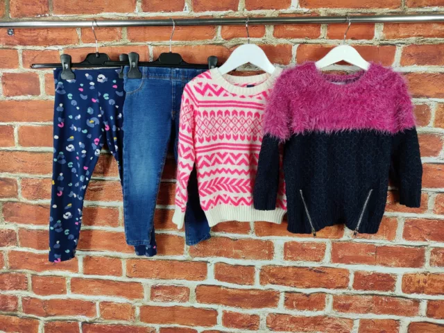 Maglione Jeans Pull On Ragazze Età 3-4 Anni Gap M&S Matalan Pull On 104Cm