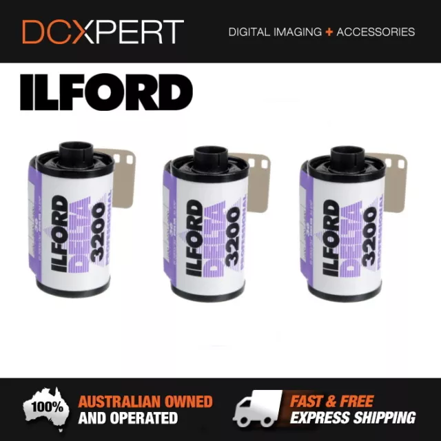 Ilford Delta 3200 Iso 3200 35Mm 36 Exposures Black & White Film (1887710) (3 Pk)