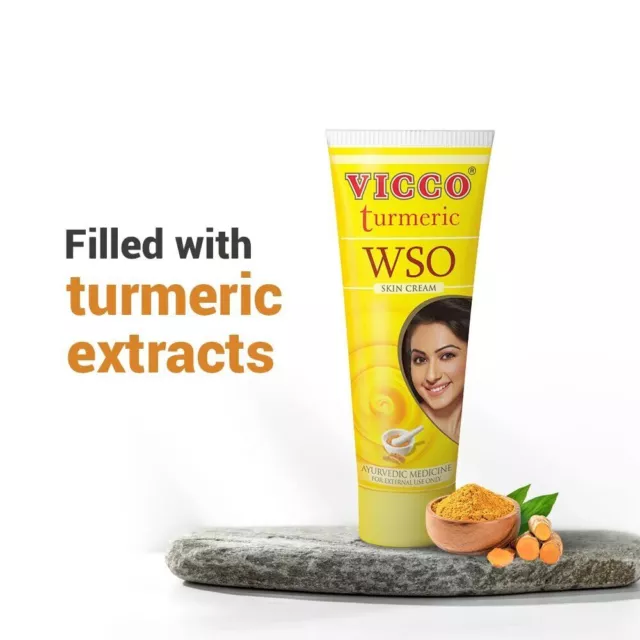 Vicco Cúrcuma WSO Crema para la piel Ayurvedic Fairness Cicatrices Acné...