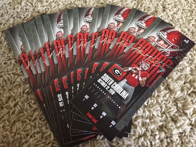 2019 UGA Georgia Bulldogs vs. USC South Carolina Gamecocks Ticket Stub 10/12/19