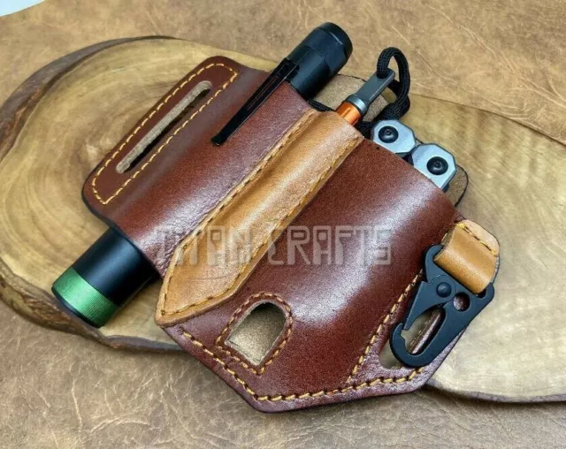 TITANs EDC Belt Loop Multi Tool Sheath Cowhide Leather Camping Crafts GIFT MLT-B