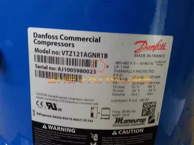 1PCS New Danfoss compressors VTZ121AGNR1B