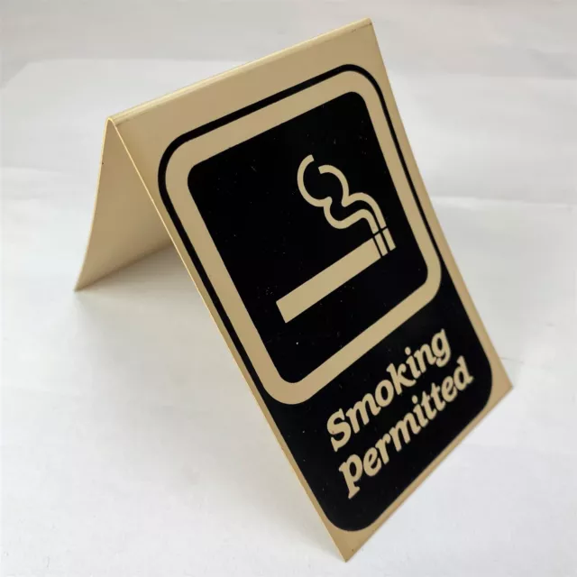 Lot 6 Smoking Permitted Table Tent Signs Double Sided Smoking Allowed Restaurant