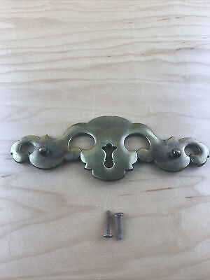 Vtg. Large Keeler Brass Co. N-11886 Drop Handle Pull Plat Key Hole 5.25'' F/Pts.