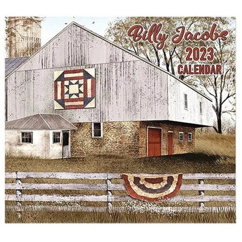 NEW BILLY JACOBS 2023 WALL Calendar Paper 23.5" x 13" 12 Month Color