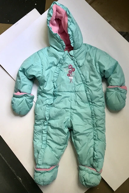 Winter Infant Baby Girl Romper Jacket Hooded Jumpsuit Warm Coat Outfit 29" 12M