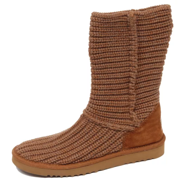 F0214 (NO BOX) stivale donna light brown UGG scarpe wool/suede boot shoe woman