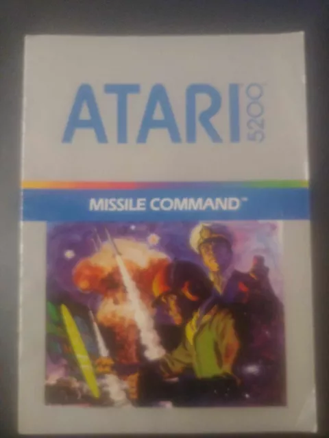 Vintage 1982 MISSILE COMMAND Instructions ATARI 5200 Game Manual Booklet **ONLY*