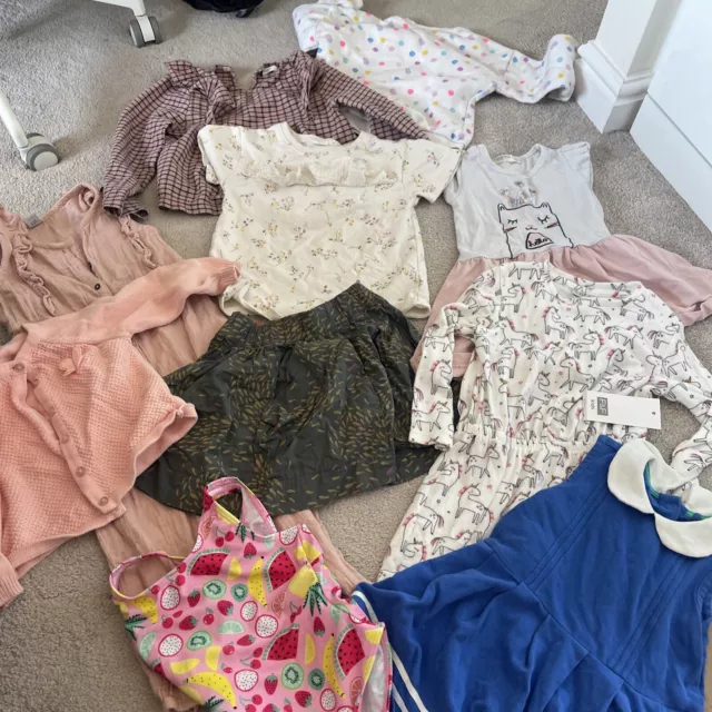 Pacchetto vestiti per ragazze età 2-3 anni pantaloncini abiti top varie marche next joule