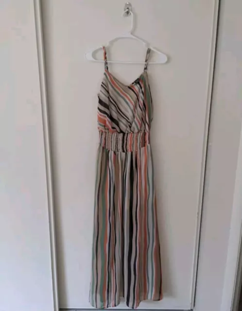 Fire Los Angeles Maxi Dress Women's Striped Size Medium